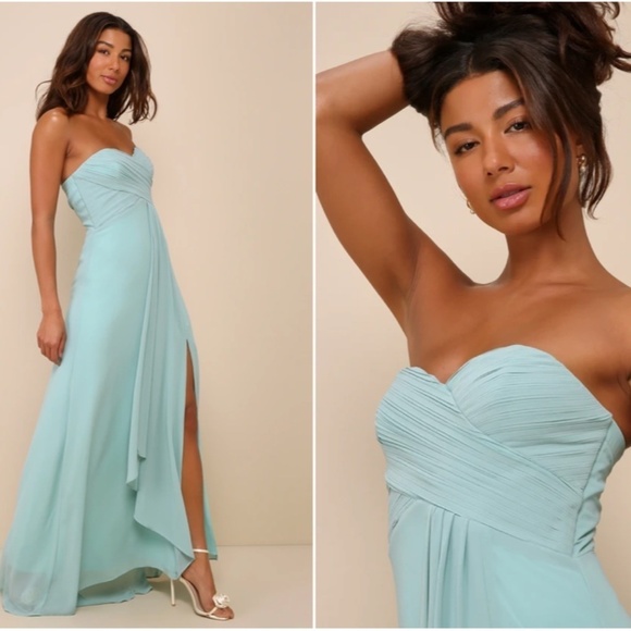 LULUS Prom Wedding Bridesmaid Sexy Flowy Romantic Elegant Maxi Dress NWOT - Picture 1 of 3